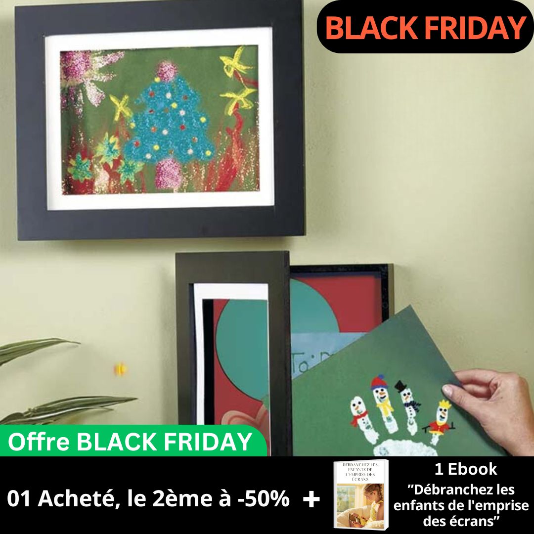 CADRE A DESSINS magnétique| 50 dessins A4 ArtKids™