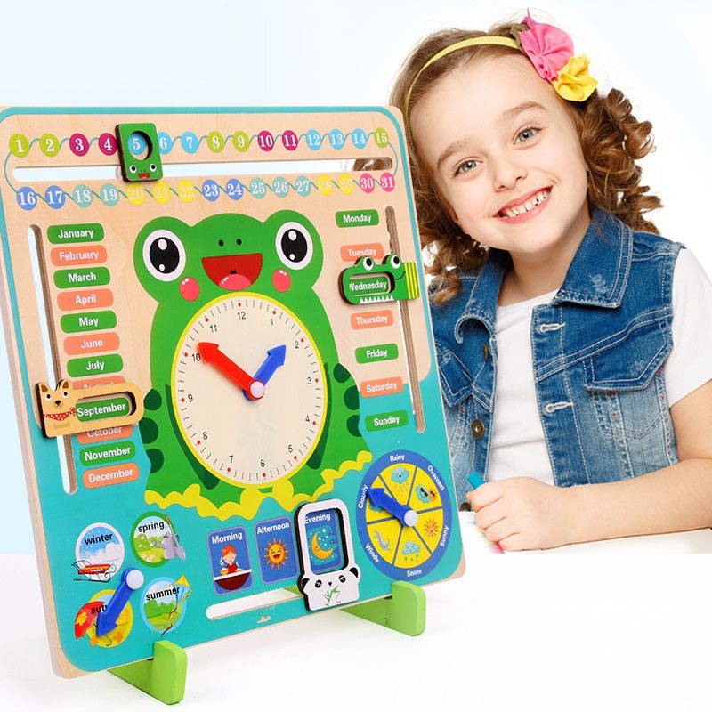 horloge-enfant-grenouille-pédagogique-Montessori