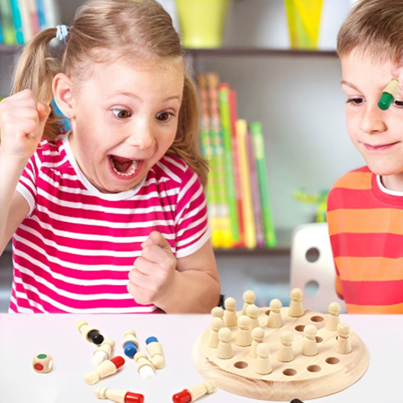 Jeux-de-société-famille-jeu-de-mémoire-en-bois-couleurs-éducatif-Montessori