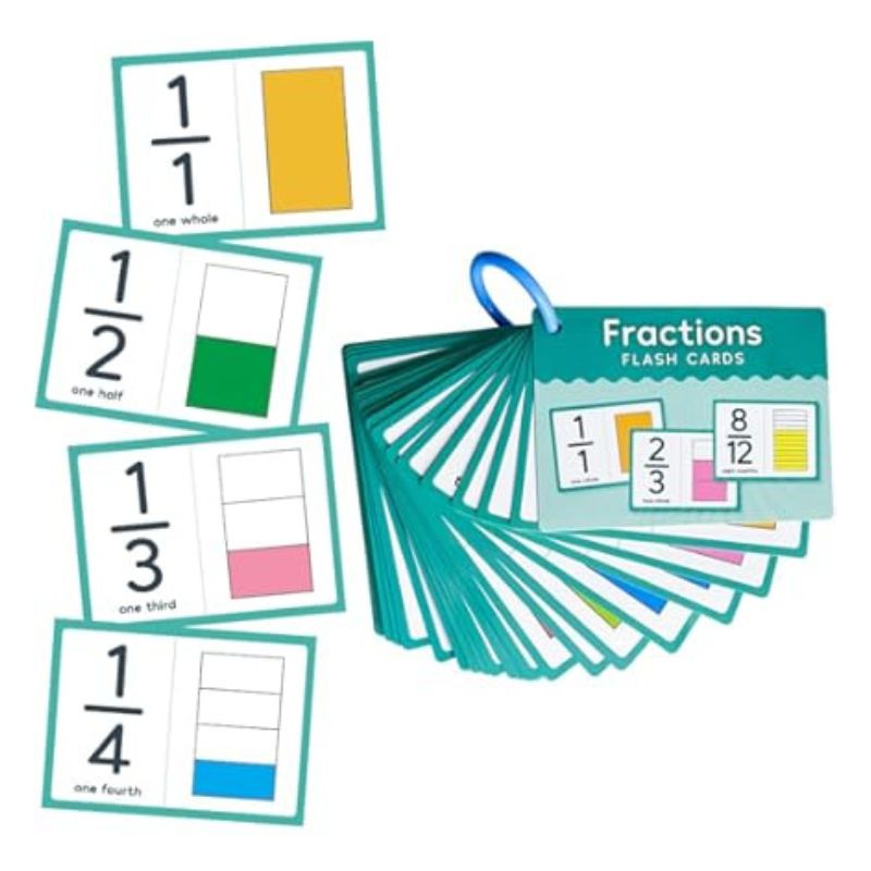 apprendre-les-fractions-cartes-éducatives-Montessori-flashcards