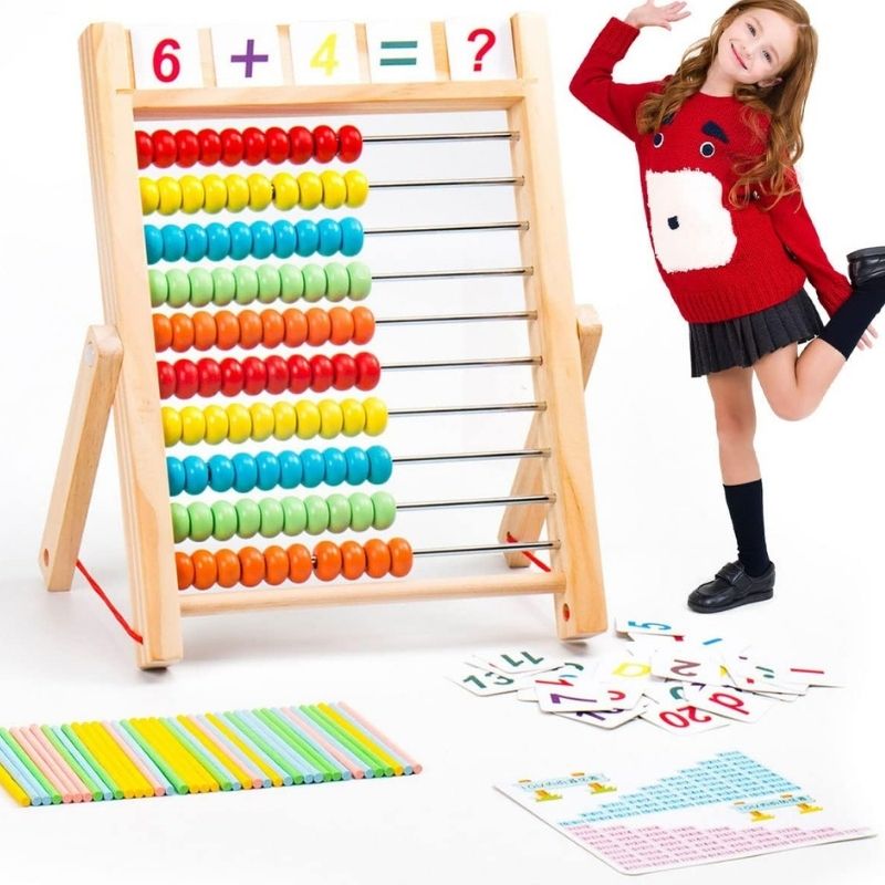 Boulier Bois Montessori enfants – L’outil qui rend les maths ludiques et colorées - BABYSBLOU