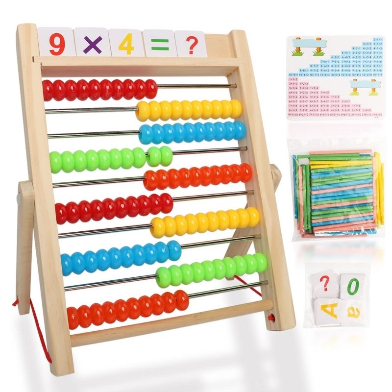Boulier Bois Montessori enfants – L’outil qui rend les maths ludiques et colorées - BABYSBLOU