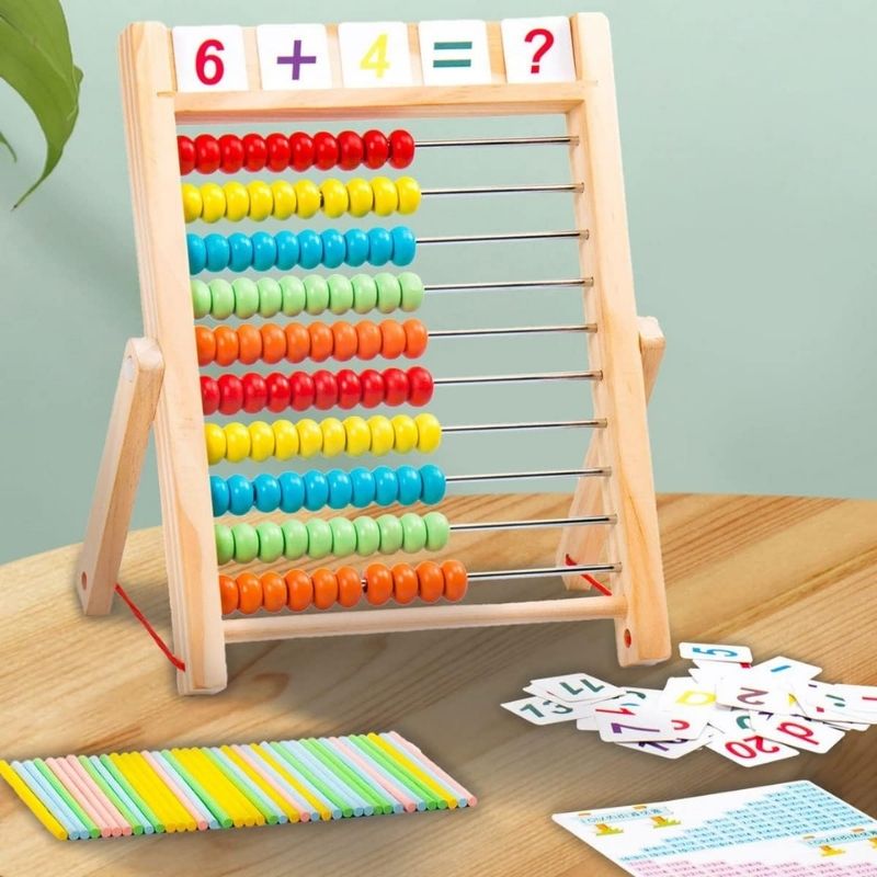 Boulier Bois Montessori enfants – L’outil qui rend les maths ludiques et colorées - BABYSBLOU