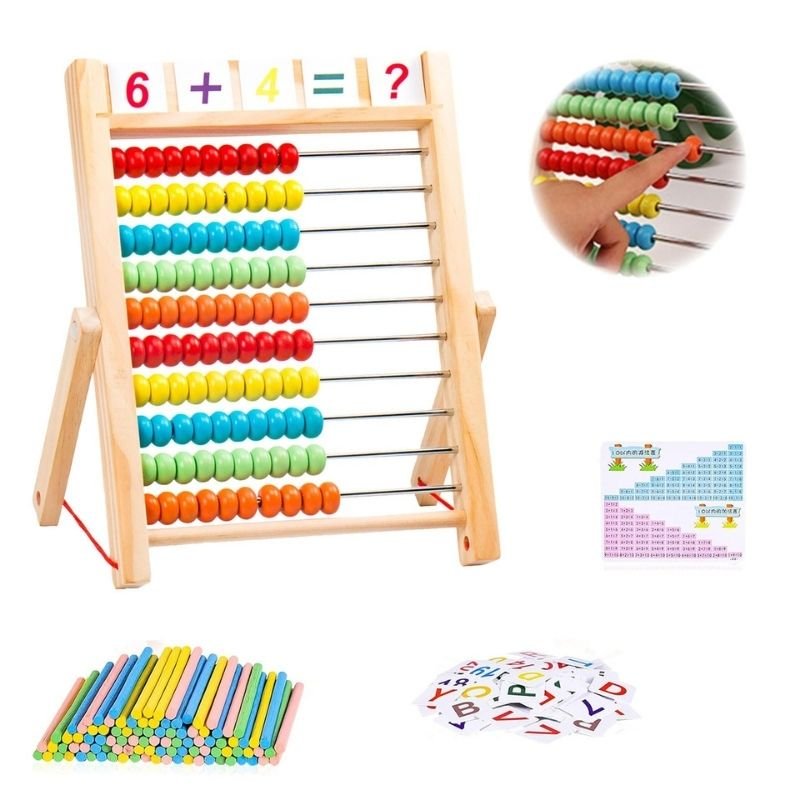 Boulier Bois Montessori enfants – L’outil qui rend les maths ludiques et colorées - BABYSBLOU