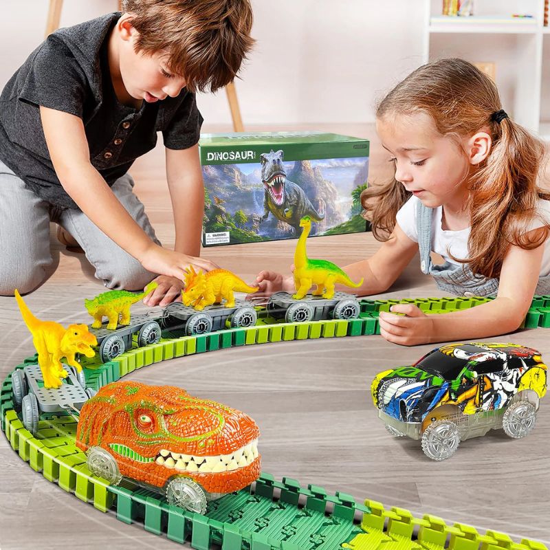 Circuit voiture enfant - Dinosaures - BABYSBLOU