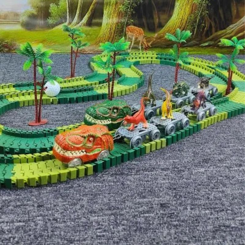 Circuit voiture enfant - Dinosaures - BABYSBLOU