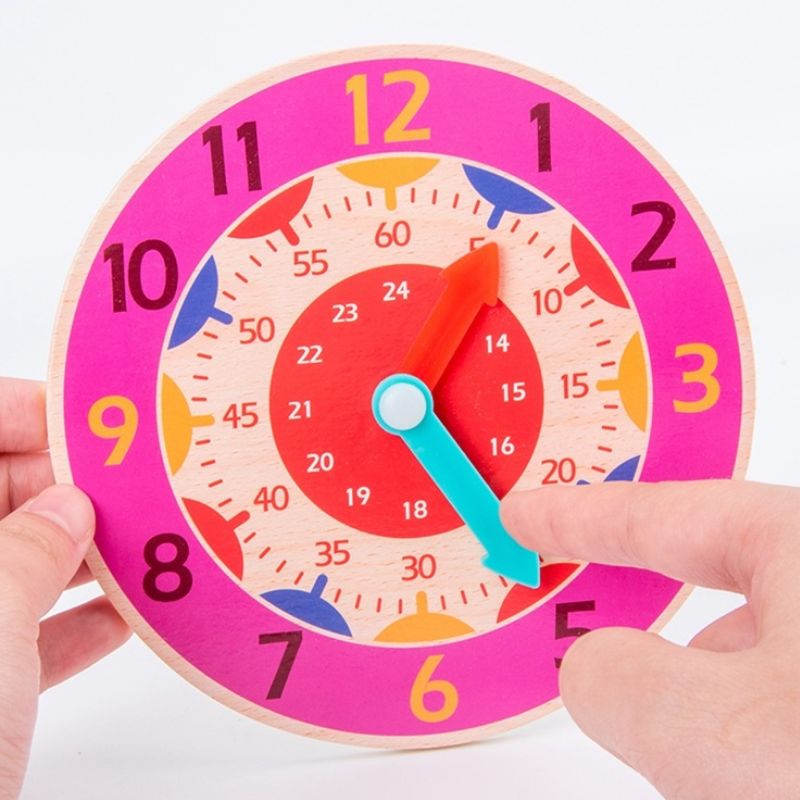 horloge 24h Montessori en bois - Timbertik™ - BABYSBLOU