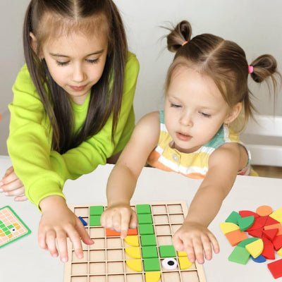 Puzzle Montessori - Blocs de Construction en Bois - BABYSBLOU