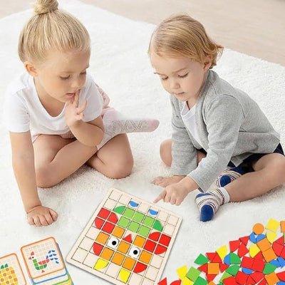Puzzle Montessori - Blocs de Construction en Bois - BABYSBLOU