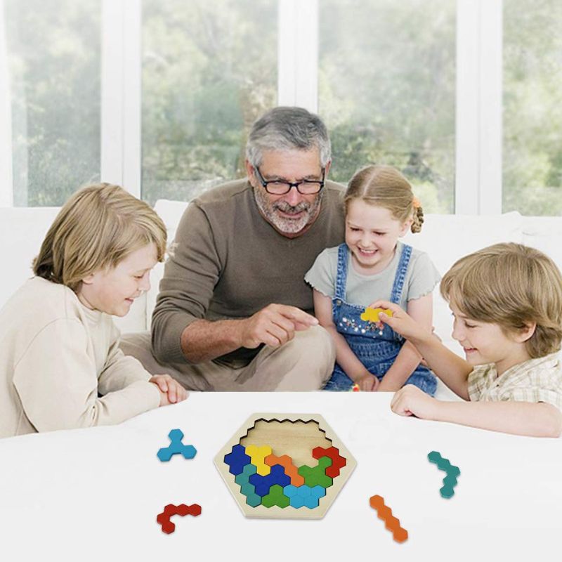 Tangram en bois - Puzzle éducatif Montessori - BABYSBLOU