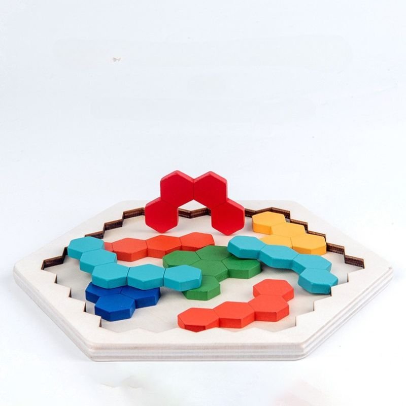 Tangram en bois - Puzzle éducatif Montessori - BABYSBLOU