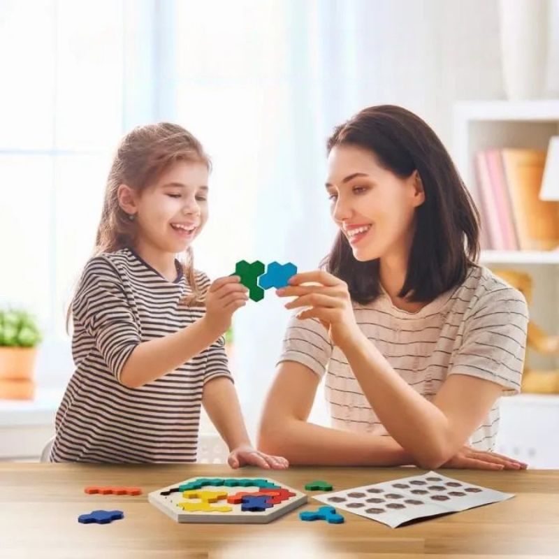 Tangram en bois - Puzzle éducatif Montessori - BABYSBLOU