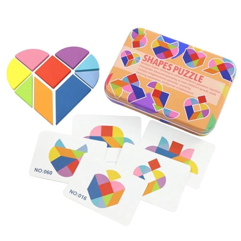 Tangram Montessori - œuf coloré - BABYSBLOU