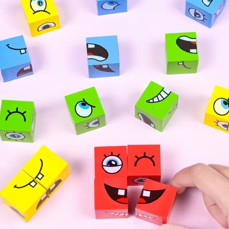 Jeux-de-société-famille-enfant-éducatif-cubes-expressifs-cartes