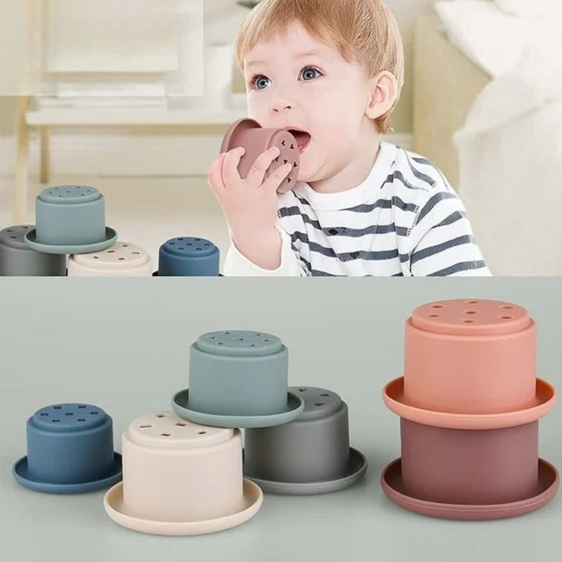 Jouet-a-empiler-bébé-Montessori-gobelets-empilables-développement-motricité-apprentissage-formes-couleurs