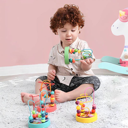 Jouet-en-bois-Montessori-labyrinthe-perles-jeu-de-motricité-fine-éveil