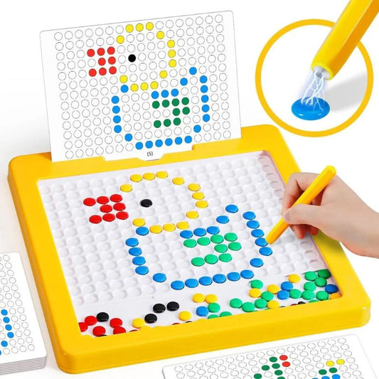 Planche-à-dessin-magnétique-enfant-perles-colorées-éducatif