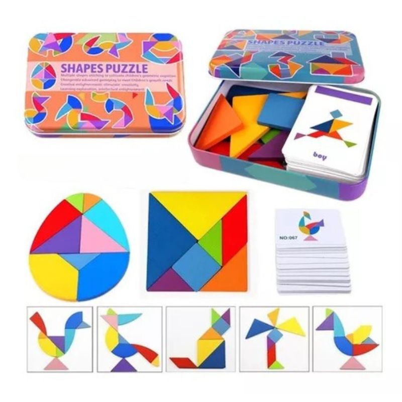 Tangram Montessori - œuf coloré