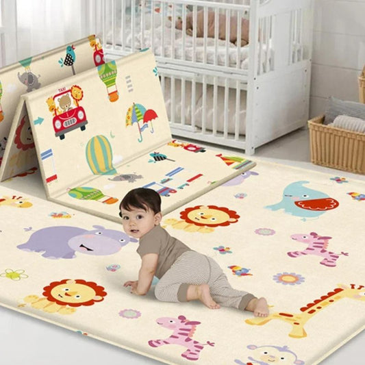 Tapis-d-éveil-pliable-bébé-motif-animaux-colorés-tapis-de-jeu-épais