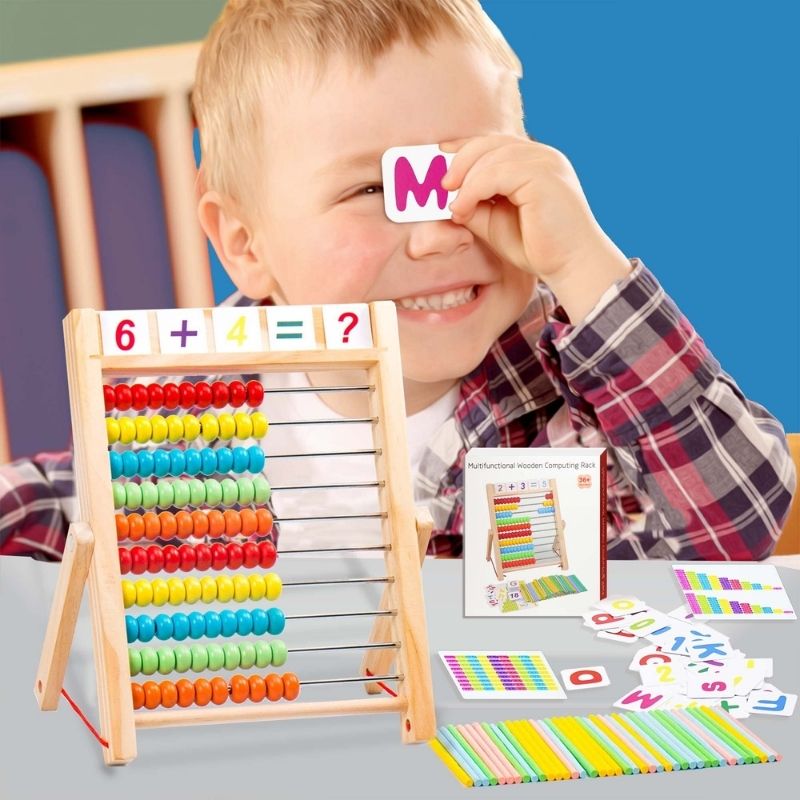 Yamaler Blocs De Construction Montessori : Apprendre Les Nombres En S'amusant, Jeu Éducatif En Bois Pour Enfants De 3 à 6 Ans