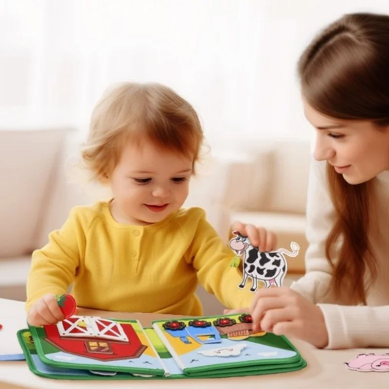 Busy Board Montessori - Activités de la ferme - BABYSBLOU
