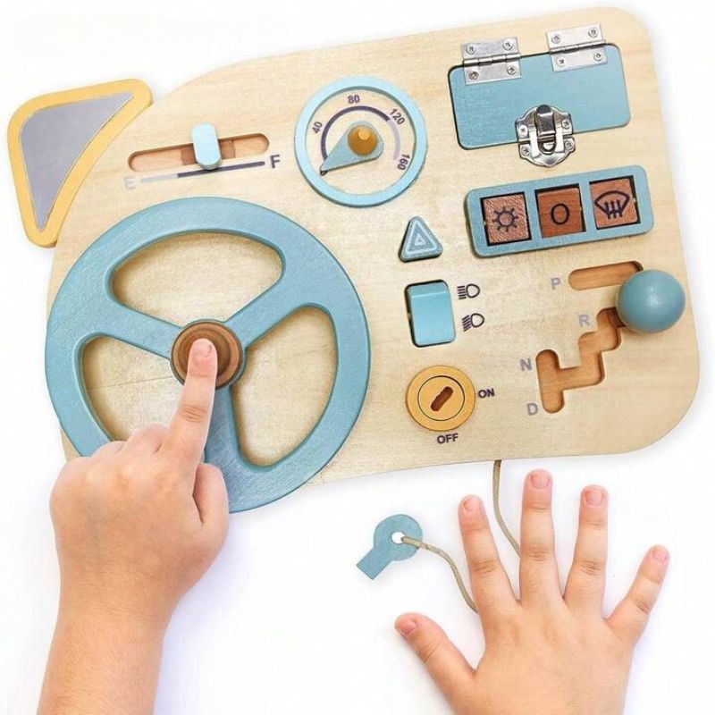 Busy Board - Panneau de Jeu Montessori Voiture - BABYSBLOU