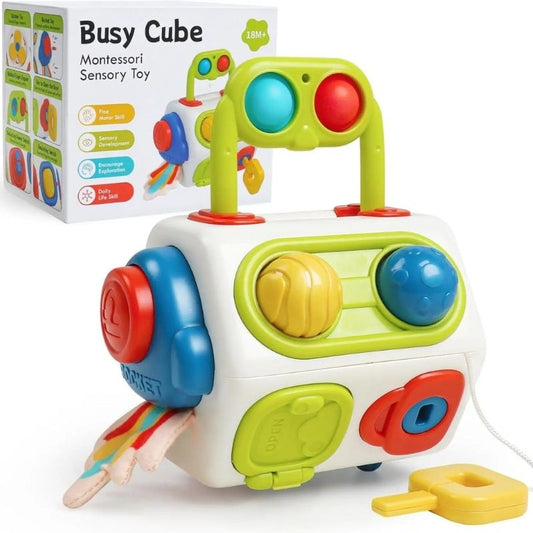 Cube d'activité bébé - Busy Cube d’Activités Montessori 9 en 1 - BABYSBLOU