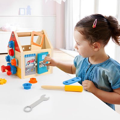 Jeu de construction en bois - Boîte à Outils Montessori - BABYSBLOU