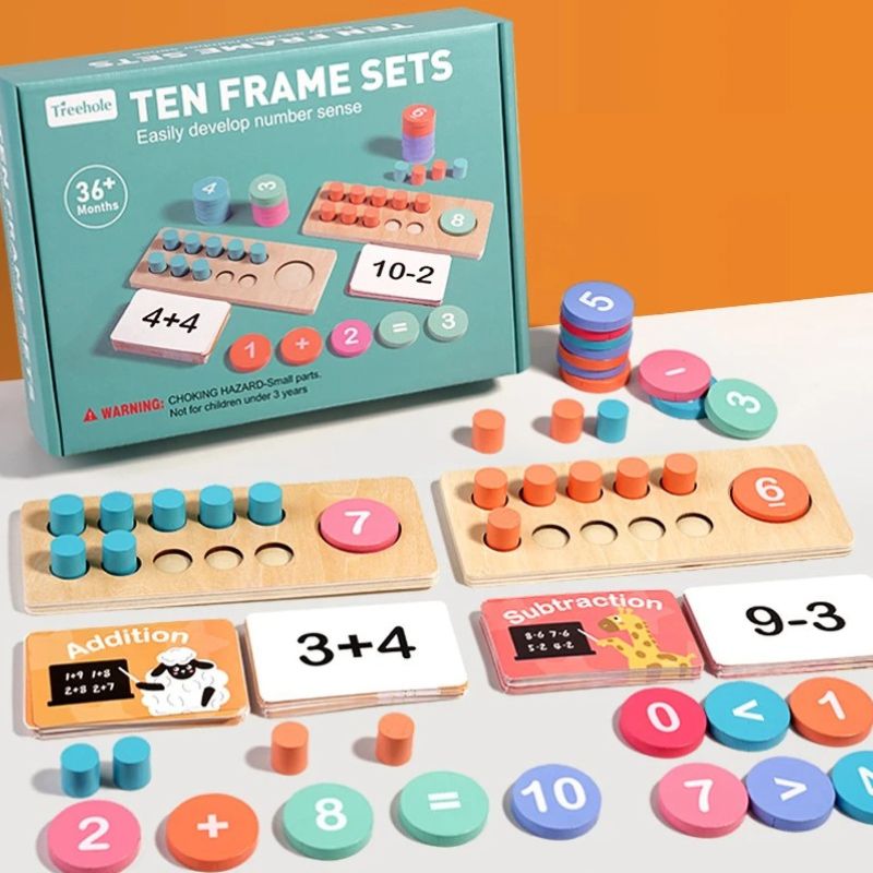 Jeu de maths Montessori - TenFrame™ - BABYSBLOU