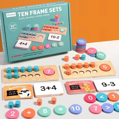 Jeu de maths Montessori - TenFrame™ - BABYSBLOU