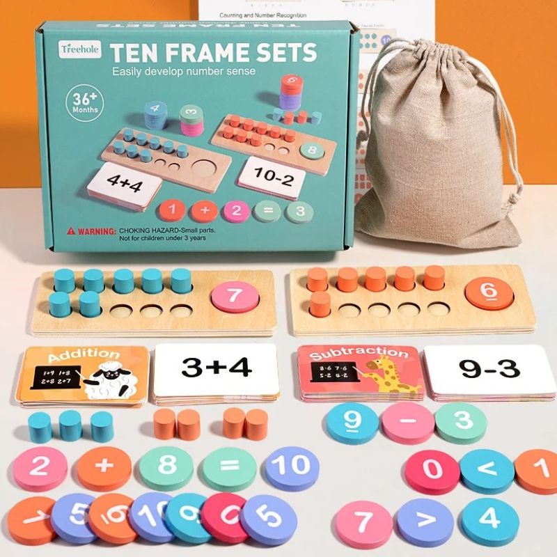 jeu de maths Montessori - TenFrame™ - BABYSBLOU