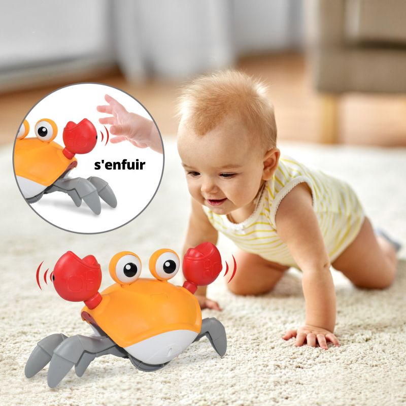 Jouet d'éveil musical - Crabe qui marche - Multicolore - Pour bébé de 6 Jouet d'éveil musical - Crabe qui marche - Multicolore - Pour bébé de 6