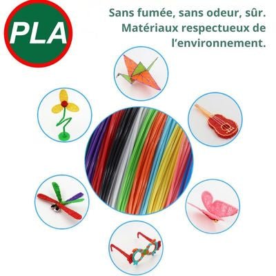 Recharges PLA Colorées pour Stylo 3D | Écologique - BABYSBLOU