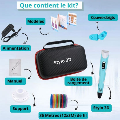 Stylo 3d - donnez vie aux dessins de votre enfant - BABYSBLOU