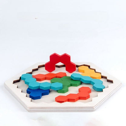 Tangram en bois - Puzzle éducatif Montessori - BABYSBLOU