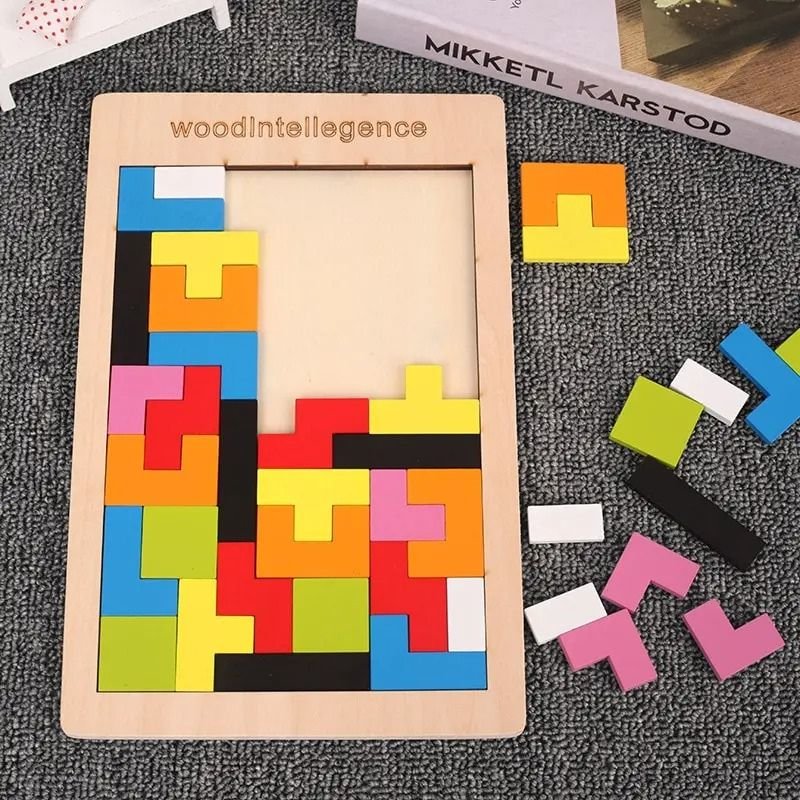 Tangram puzzles en bois - Stimulez l'imagination de votre enfant - BABYSBLOU