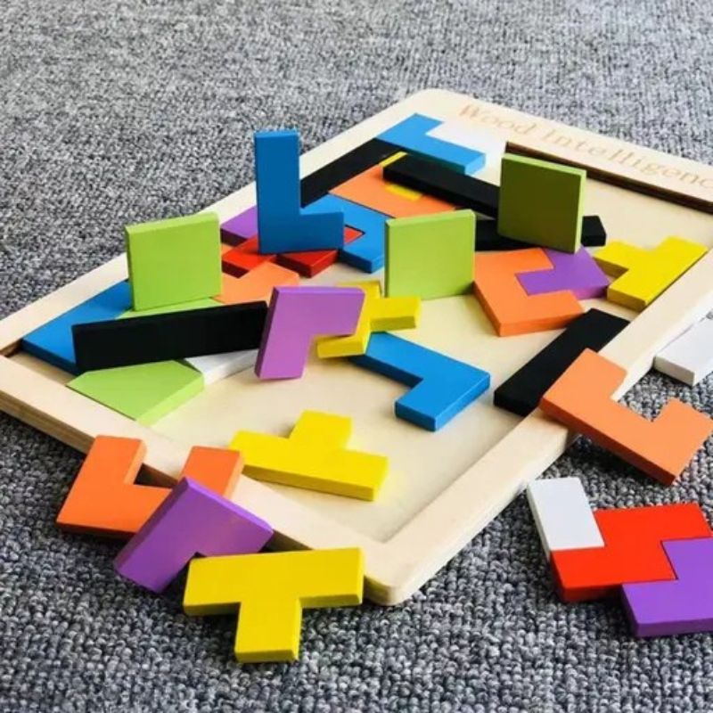 Tangram puzzles en bois - Stimulez l'imagination de votre enfant - BABYSBLOU