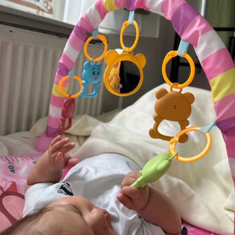 Tapis-d-éveil-musical-rose-pour-bébé-avec-arche